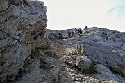 54 Impegnativo ripido strappo finale su fondo roccioso attrezzato con catene